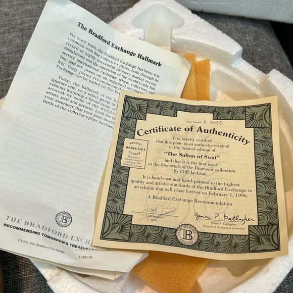 Babe Ruth & Lou Gehrig Immortals of the Diamond Limited Edition Plates - Picture 9 of 10